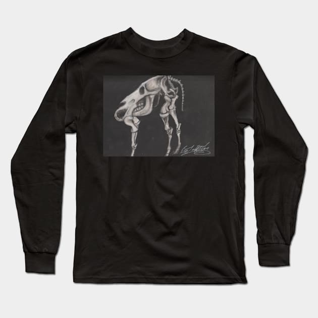 Honse Skeleton Long Sleeve T-Shirt by Dangit